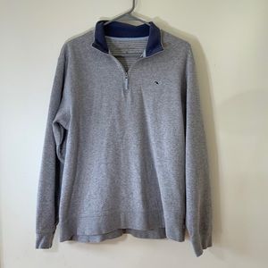 Vineyard Vines Men’s Gray Quarter Zip Size M